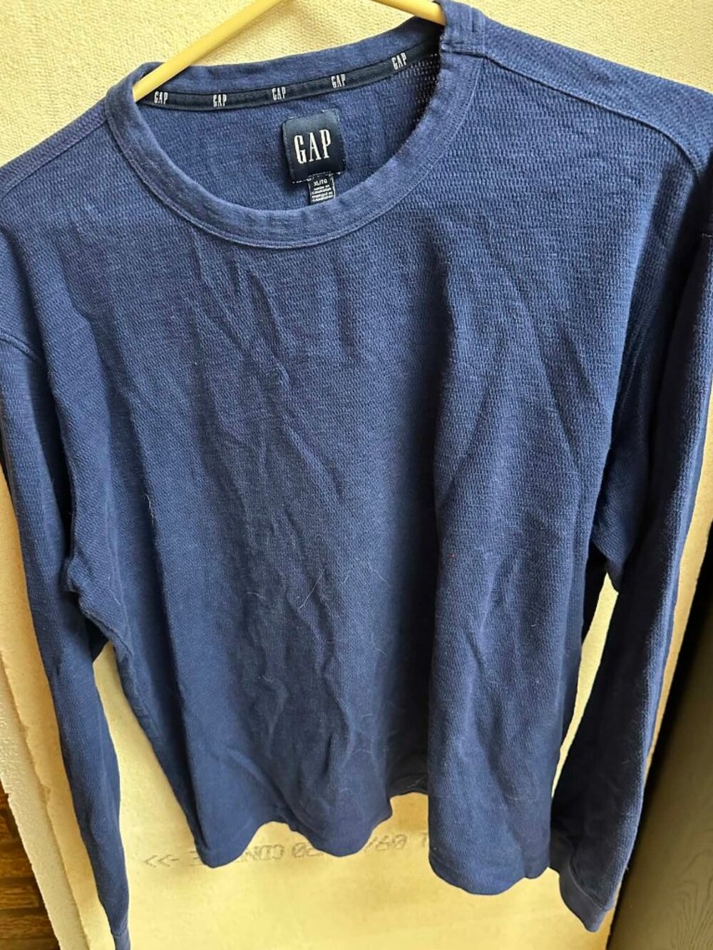 Ladies Gap Blue waffle thermal long sleeve